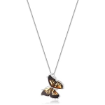 Zawieszka srebrna motyl z bursztynem mini Butterfly Touch