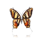 Broszka srebrna motyl z bursztynem Big Butterfly Breath